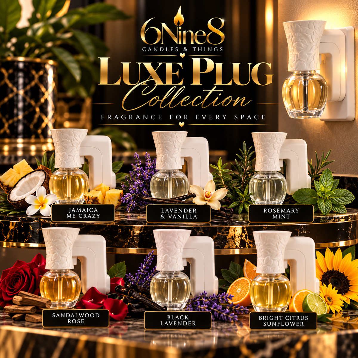 Luxe Plug Collection 6Nine8 Candles&Things