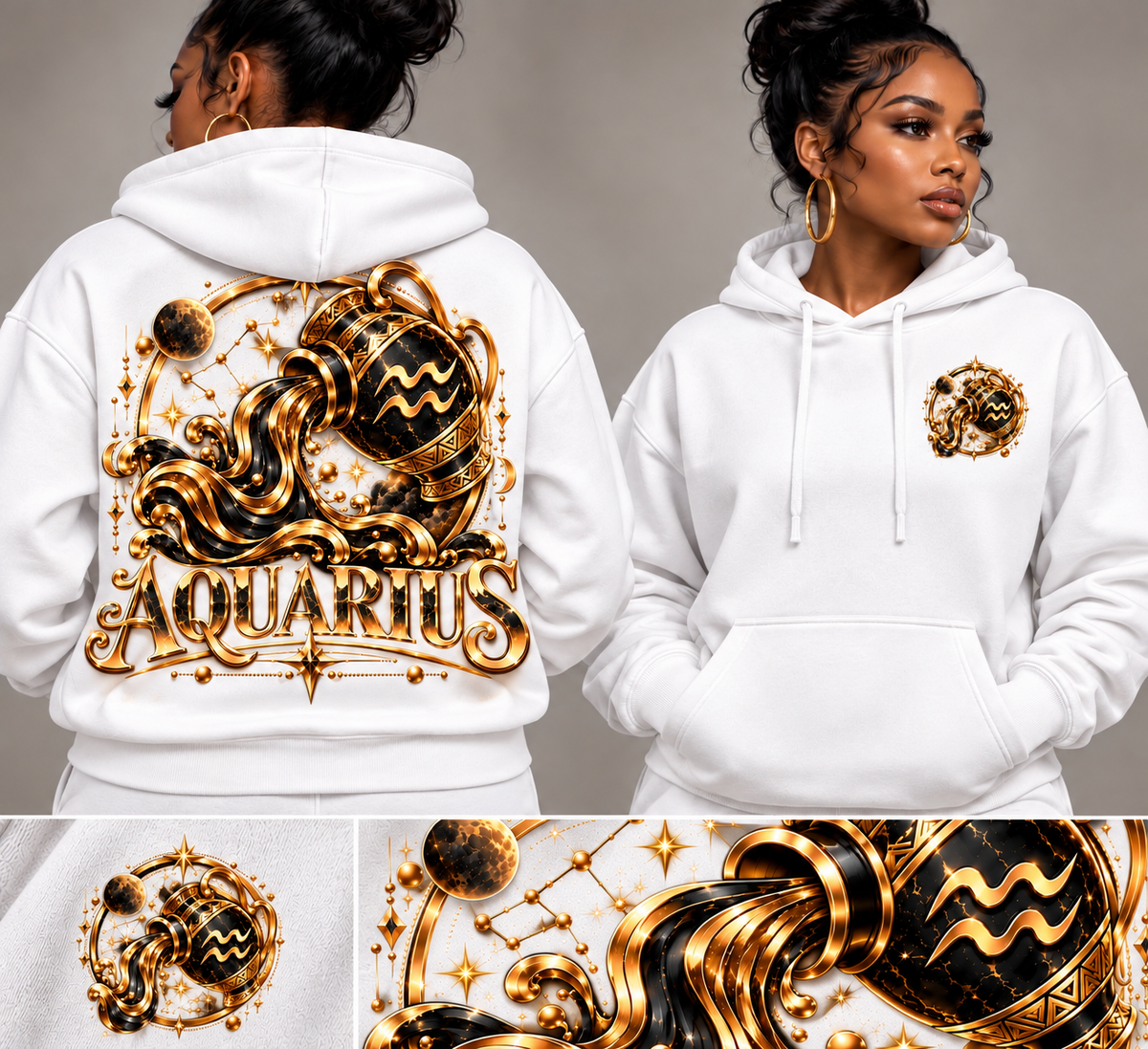 Aquarius Hoodie 6Nine8 Candles&Things