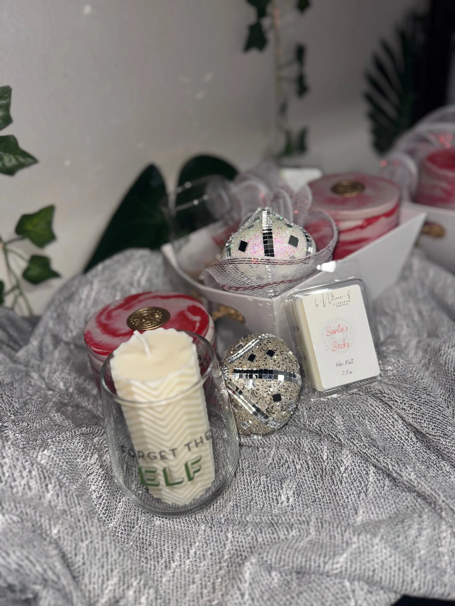Santa’s Socks Gift Basket 6Nine8 Candles&Things