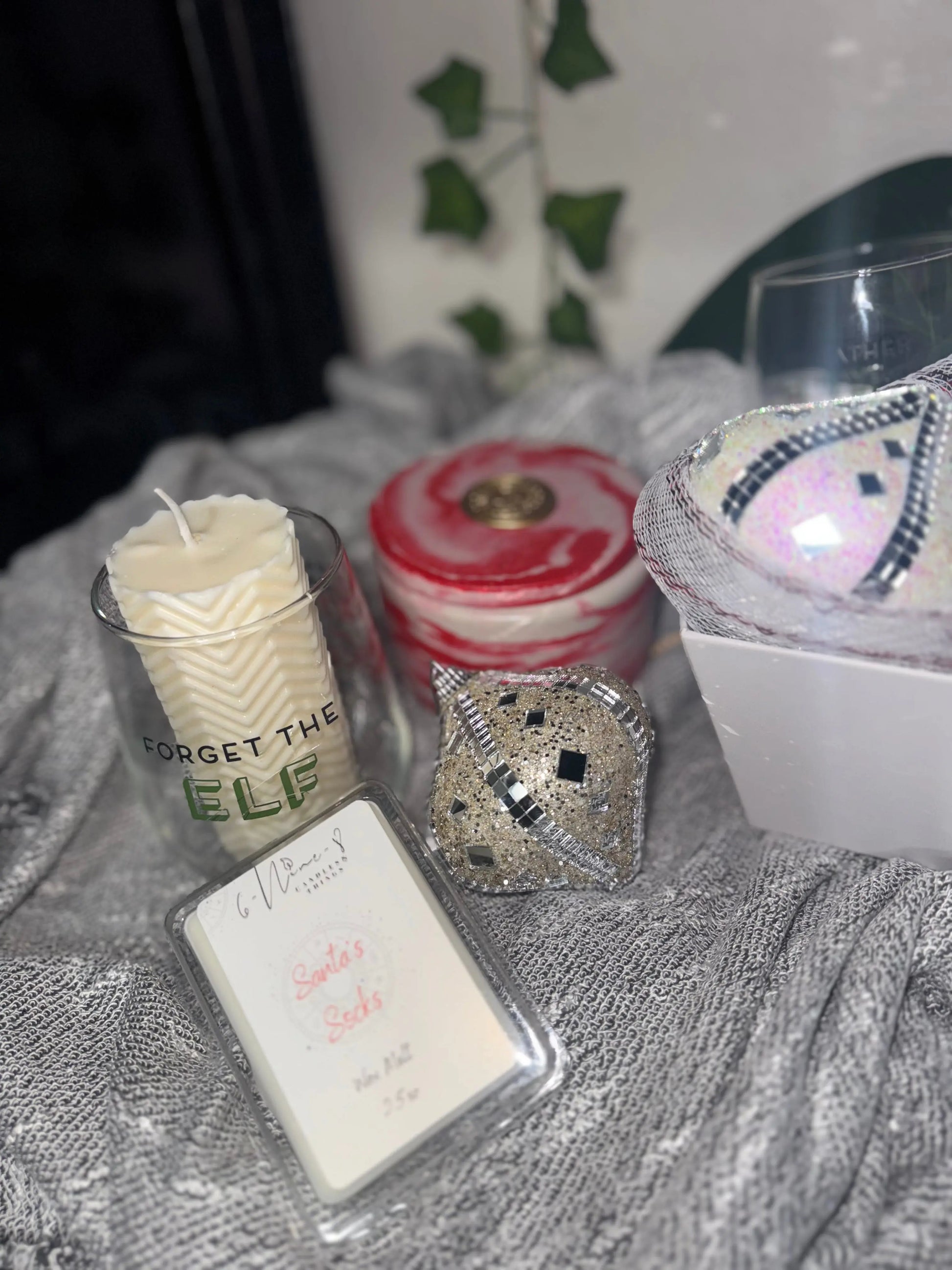 Santa’s Socks Gift Basket 6Nine8 Candles&Things